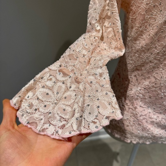 Laura Pink 3/4 Sleeve Sparkly Top Sz M - Picture 6 of 6